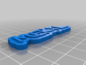 meryl llaveros personalizado 3d print model - Mito3D