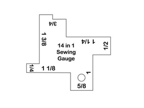 14 1 de coser, acolchar medición medidor corte por láser mano herramientas 3d print model - Mito3D