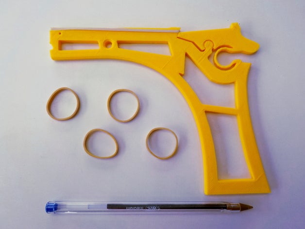 pistolet &agrave &eacutelastique bande de caoutchouc arme à feu les jouets jeux 3D print model - Mito3D