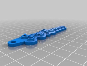 jorge masseran angepasst multiline-tag Schlüsselanhänger 3d print model - Mito3D