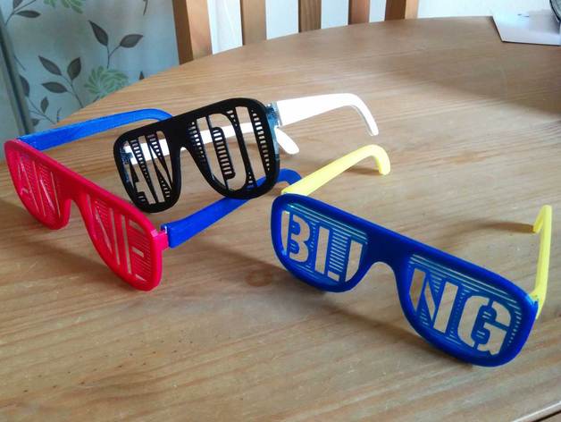 customizable shutter shades glasses customizer sunglasses 3D print model - Mito3D