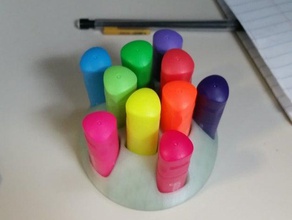 yoobi highlighter holder office desk organizer organization stand 3d print model - Mito3D
