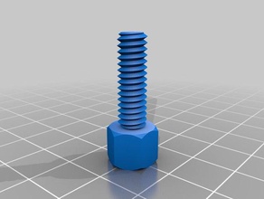 hand tightened plastic bolt sae 14 m8 20mm parts customized 3d print model - Mito3D