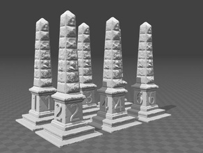 obelisco objetivo marcadores brinquedo jogo os acessórios wargame wargaming warhammer warhammer40k 40k 3d print model - Mito3D