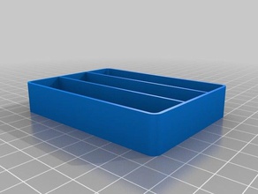 Teile tray Schubladen 3 lange Abschnitte - Organisation openscad kleine Lagerung 3d print model - Mito3D