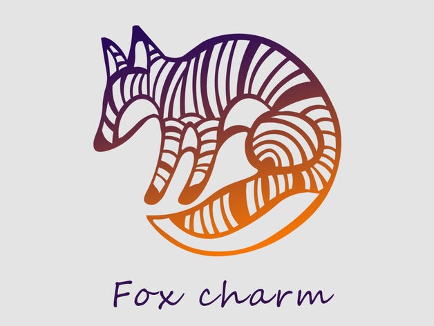 fox charme jóias 3D print model - Mito3D