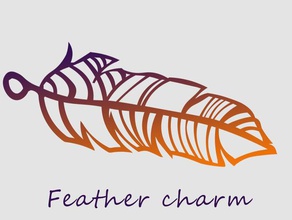 feather charm jewelry jewellery 3d print model - Mito3D