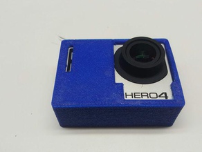 gopro hero 4 nero ninjaflex di copertura fotocamera 3d print model - Mito3D