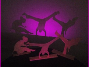 capoeira silhouettes decor asturias asturmaker batuqueiro gijon pla roda 3d print model - Mito3D