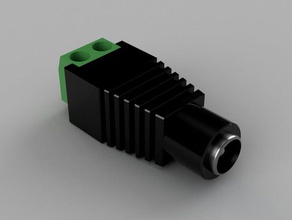 la puissance féminine jack 21 mm terminal l'électronique 3d print model - Mito3D