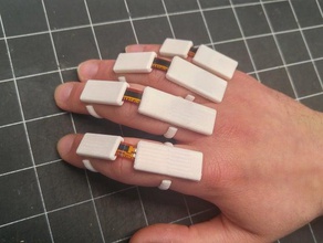 projeto de aperto dados paramétricos luva gadgets personalizável cyborg wearabde wearable computing 3d print model - Mito3D