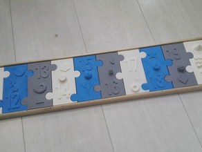 insegnare al vostro bambino a contare 11-20 pazzo puzzle 3d print model - Mito3D