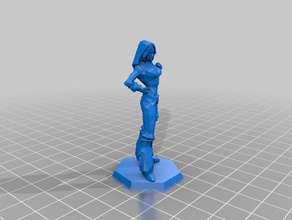 female miniature hood staff toy game accessories 3d print model - Mito3D