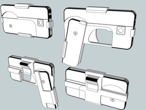 phone gun props gsm pistolet 3d print model - Mito3D