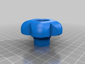 meine angepasste glatte kurvige star-knob Teile 3d print model - Mito3D