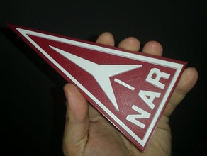 nar logotipo da associação nacional de foguetes outros 3d print model - Mito3D