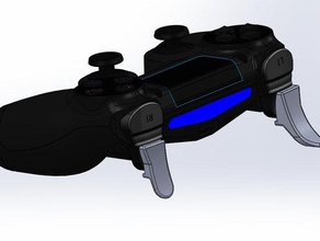 ps4 botão de disparo do extender 3d impressão acessibilidade assistivetech jogos playstation controlador sony 3d print model - Mito3D
