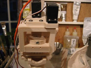 inmoov parte trasera del cráneo soporte servo la robótica 3d print model - Mito3D