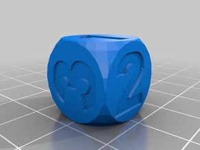 6 face 3 digits custom dice customized 3d print model - Mito3D