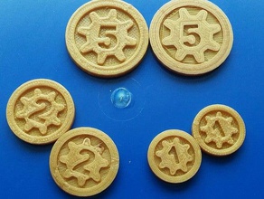 game coins games boardgame tabletop 3d print model - Mito3D