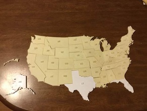3d USA Karte ausdrucken Rätsel Geographie makeredchallenge2 soziale Studien 3d-Karte 3d-puzzle Bildungs - Hände lernen Lehre Lehrmitteln 3d print model - Mito3D