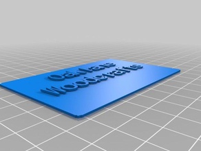 oaklane woodcrafts card i segni loghi personalizzato 3d print model - Mito3D