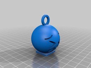chaveiro angry emoji chaveiros 3d print model - Mito3D