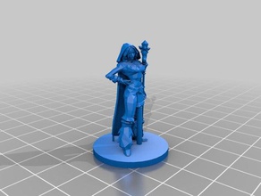 crystal maiden base 3d printing dd dnd dungeons dragons 3d print model - Mito3D