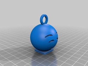 blush-keyring-emoji Schlüsselanhänger 3d print model - Mito3D