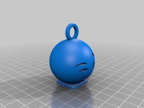 clin d'oeil de porte-clés emoji 3d print model - Mito3D