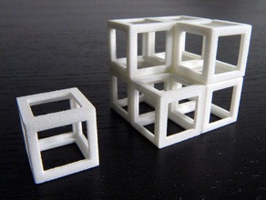 huit cubes mathématiques 3d print model - Mito3D