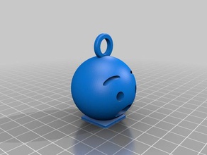 emoji Anahtarlık korkuyor 3d print model - Mito3D
