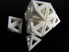 octahedra tetrahedra math 3d print model - Mito3D