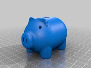 little piggy banca di moneta arredamento 3d print model - Mito3D