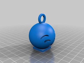 traurig keyring emoji Schlüsselanhänger 3d print model - Mito3D