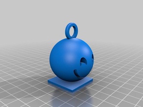 happy Schlüsselanhänger emoji 3d print model - Mito3D