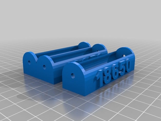 18650 batterie titulaire du simple au double 3d l'impression 3D print model - Mito3D