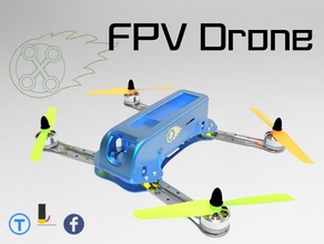fpv drone hobby diydrone drones fly qav300 quadcopter frame 3d print model - Mito3D