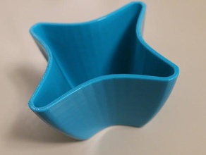 four sided concave bowl containers 3d print model - Mito3D
