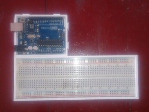 arduino breadboard holder diy uno makeredchallenge2 3d print model - Mito3D