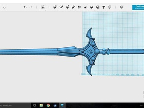 épée art en ligne excalibur accessoires de jeu cosplay kirito sao arme 3d print model - Mito3D