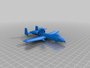 a-10 thunderbolt radar militaire les jouets jeux avion mouche millilitre 3d print model - Mito3D
