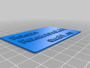 meu personalizados, cartão de visita sinais logotipos 3d print model - Mito3D