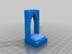 openforge small door wall surround 1x1 buildings structures 3d print model - Mito3D