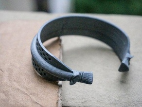 viking dragon bracelet accessories history jewelry living reenactment 3d print model - Mito3D