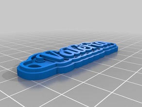 val&eacuteria personalizado de várias linhas tag porta-chaves chaveiros 3d print model - Mito3D