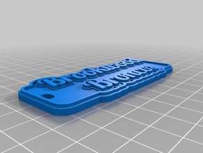 brookwood broncos-tag Schlüsselanhänger angepasst 3d print model - Mito3D