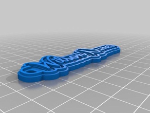 wilson nunes multiline tag keychain keychains customized 3d print model - Mito3D
