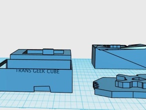 trans geek cube 3d printing print geeks merchandising robotic arm vr headset 3d print model - Mito3D