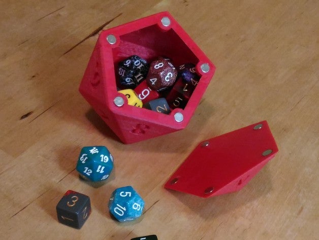 d20 countdown die dice holder tray 3D print model - Mito3D